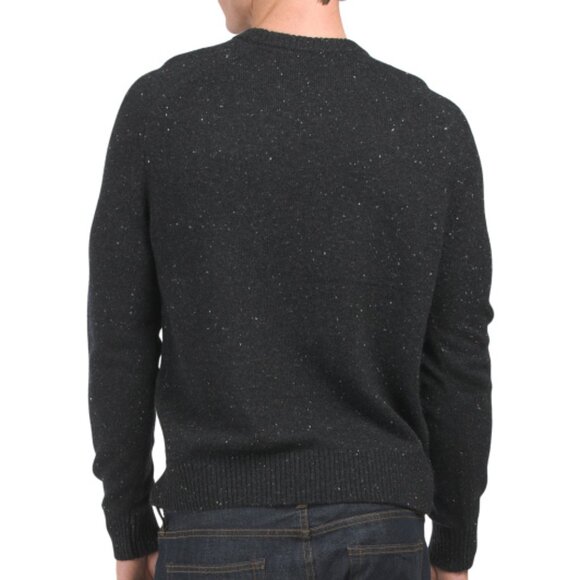 NEW THEORY Dinin Wool And Cashmere Crew Neck Sweater black multi for men 2511 - Picture 2 of 3